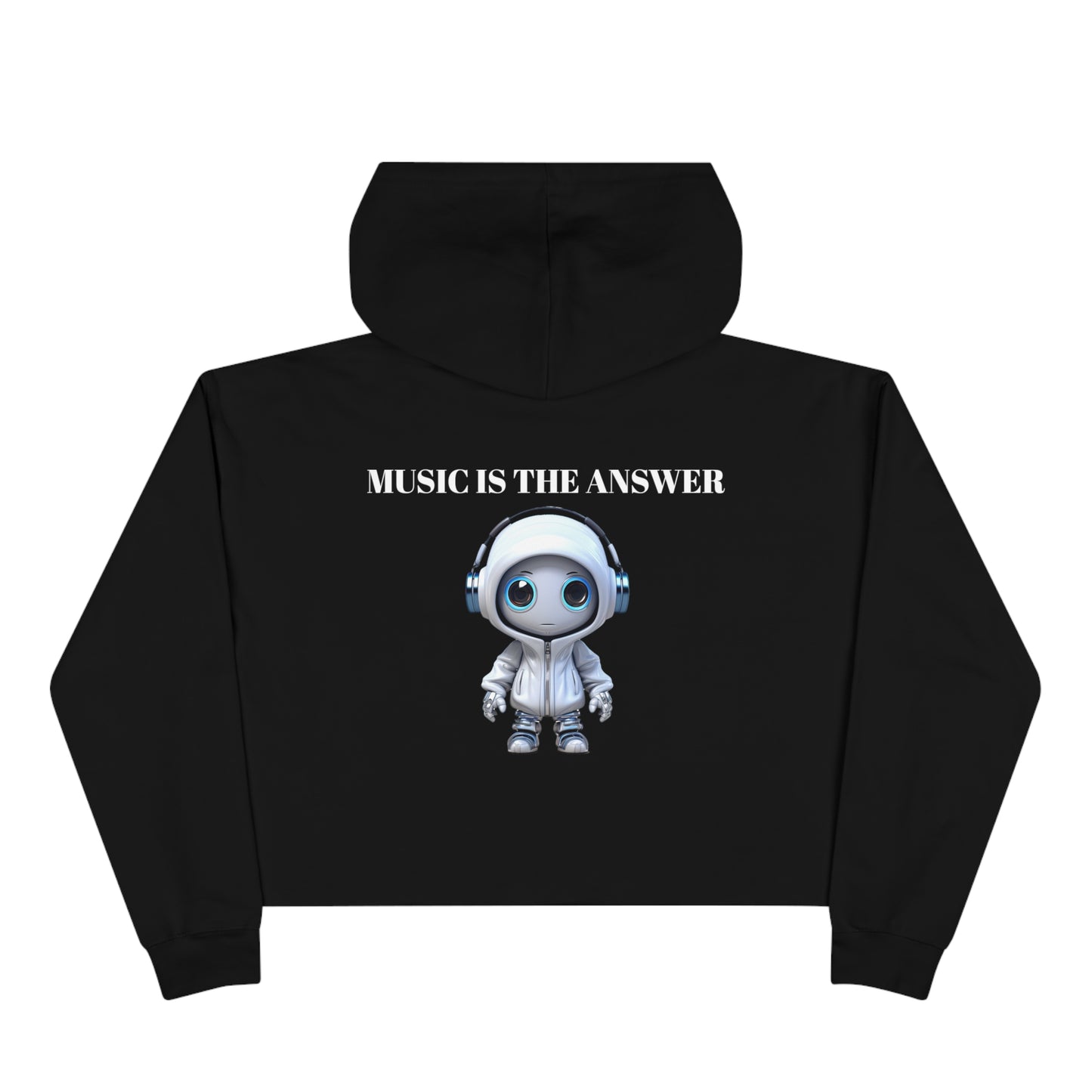 "Music is the Answer" Crop Hoodie